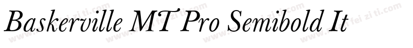 Baskerville MT Pro Semibold Italic字体转换